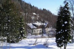 Chata v zimě